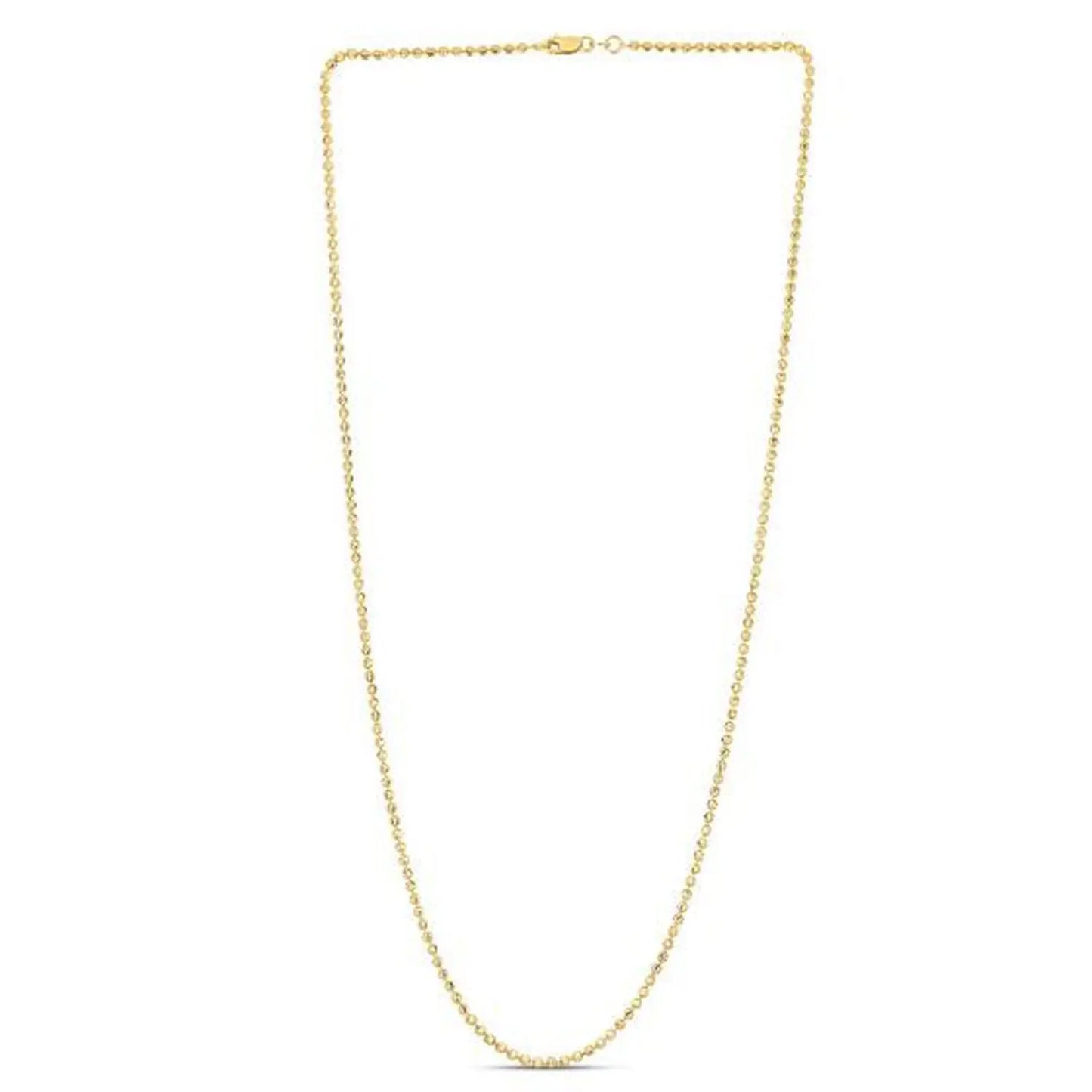 Moon Cut Bead Chain in 14k Yellow Gold (2.00 mm) RCJ