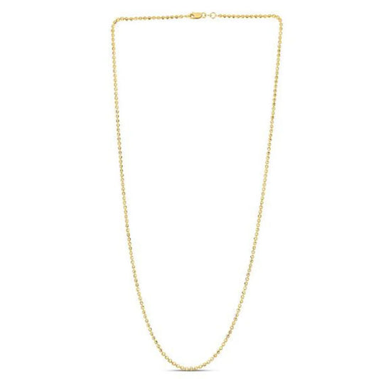 Moon Cut Bead Chain in 14k Yellow Gold (2.00 mm) RCJ