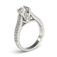 14k White Gold Round Diamond Engagement Ring with Pave Band (2 cttw) RCJ