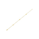 14k Yellow Gold Pearl Clover Bracelet RCJ