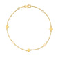 14k Yellow Gold Pearl Clover Bracelet RCJ