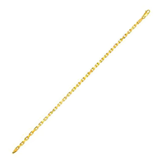 14k Yellow Gold French Cable Chain Bracelet  (2.50 mm) RCJ