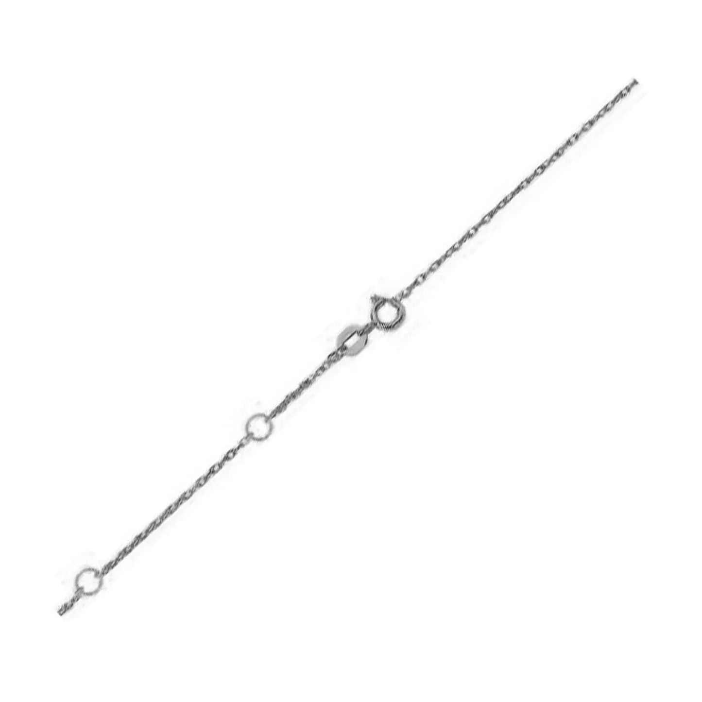 Double Extendable Rope Chain in 14k White Gold (0.85 mm) RCJ