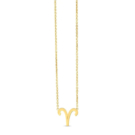 14K Yellow Gold Aries Necklace RCJ