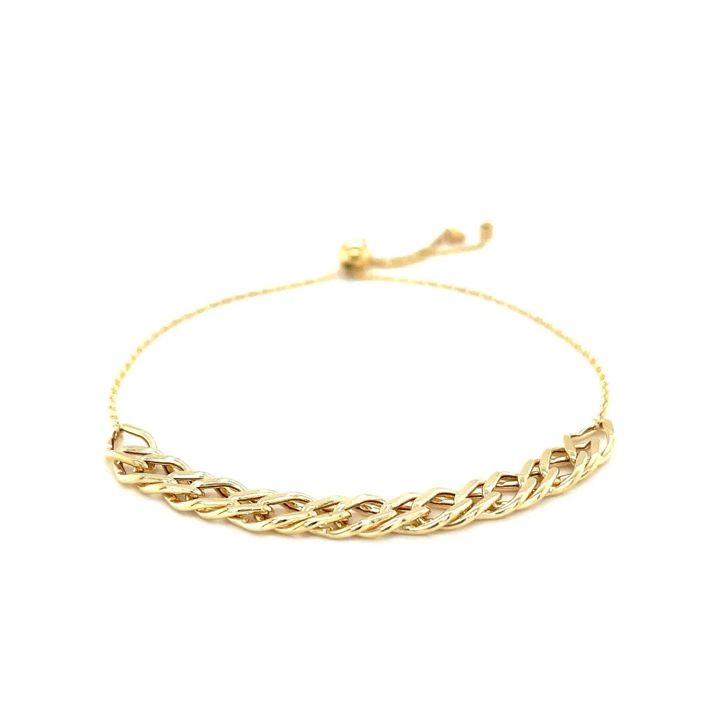 Adjustable Chain Bracelet in 14k Yellow Gold (5.00 mm) RCJ