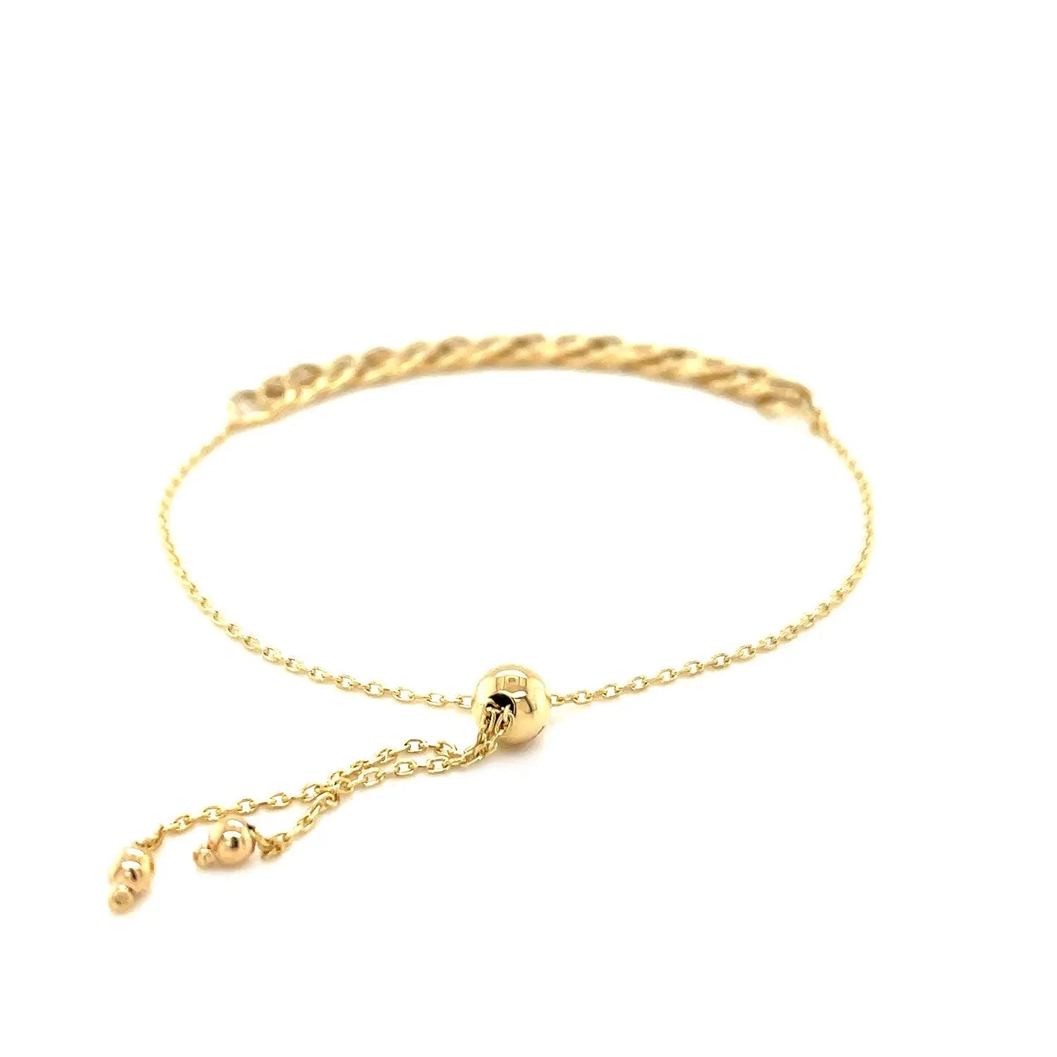 Adjustable Chain Bracelet in 14k Yellow Gold (5.00 mm) RCJ