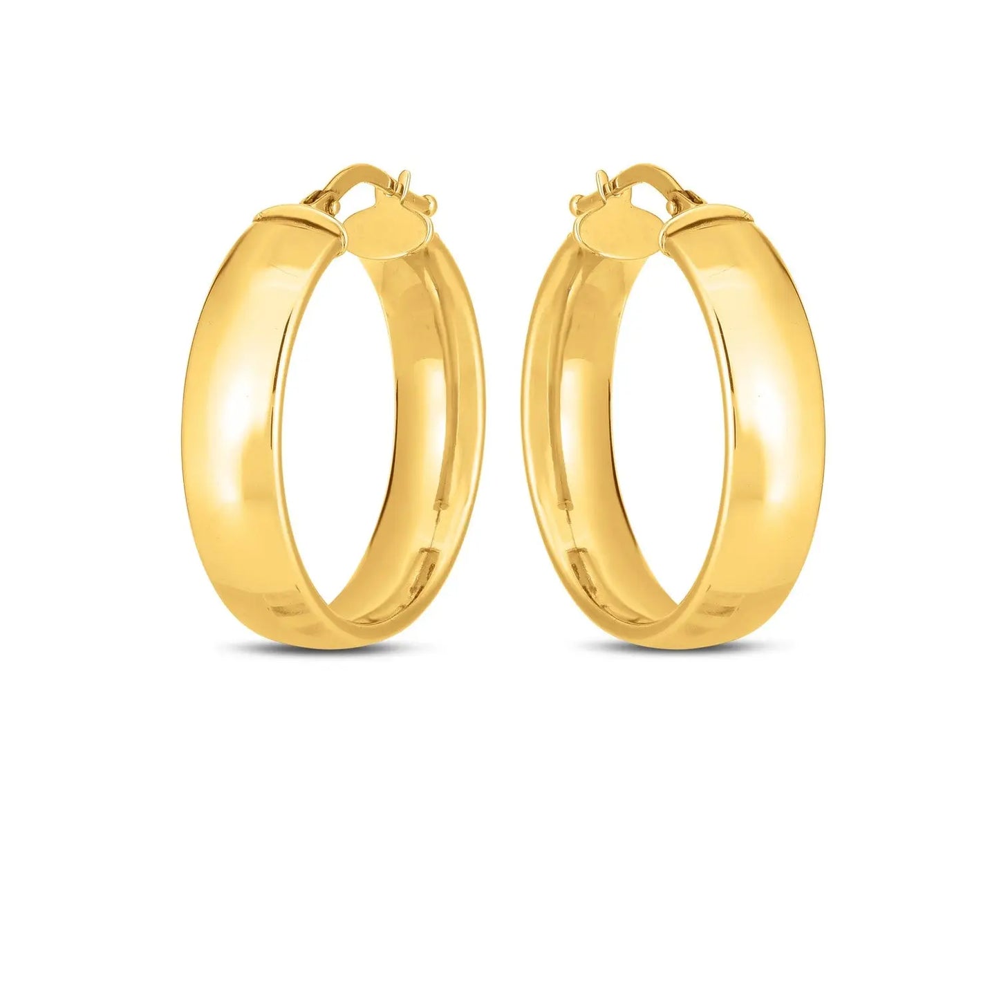 14k Yellow Gold Wedding Band Hoops (6x25mm) RCJ