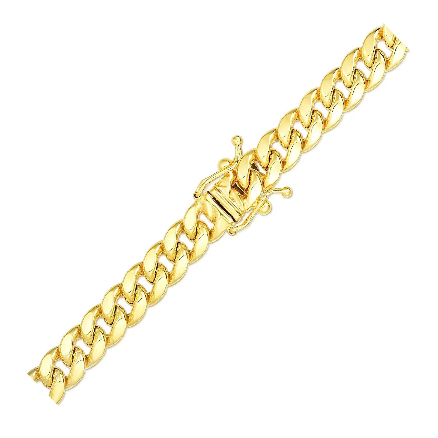 14k Yellow Gold Semi Solid Miami Cuban Bracelet (6.10 mm) RCJ