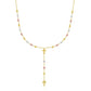 14k Tri-Color Gold Rosary Chain NecklaceMonde Trend