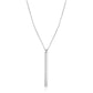 Sterling Silver 24 inch Necklace with Long Polished Bar Pendant RCJ