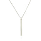 Sterling Silver 24 inch Necklace with Long Polished Bar Pendant RCJ