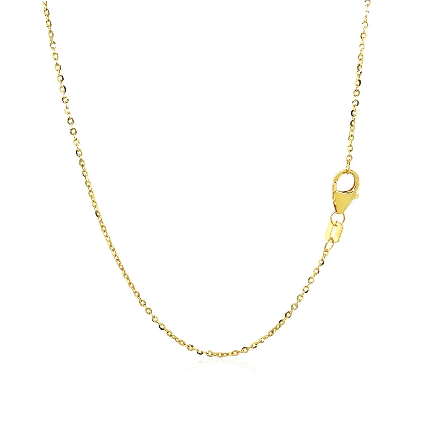 14k Yellow Gold Double-Strand Chain Necklace with Puff Moon and Star RCJ