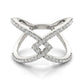 14k White Gold Fancy Entwined Design Diamond Ring (1/2 cttw)Monde Trend