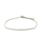 14k White Gold Smooth Curved Bar Lariat Design Bracelet (1.00 mm) RCJ