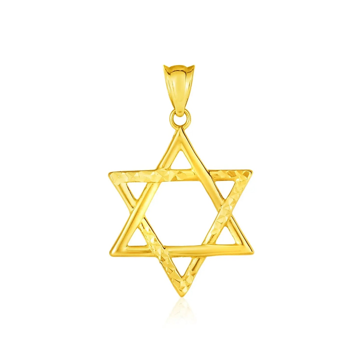 14k Yellow Gold Star of David Pendant RCJ