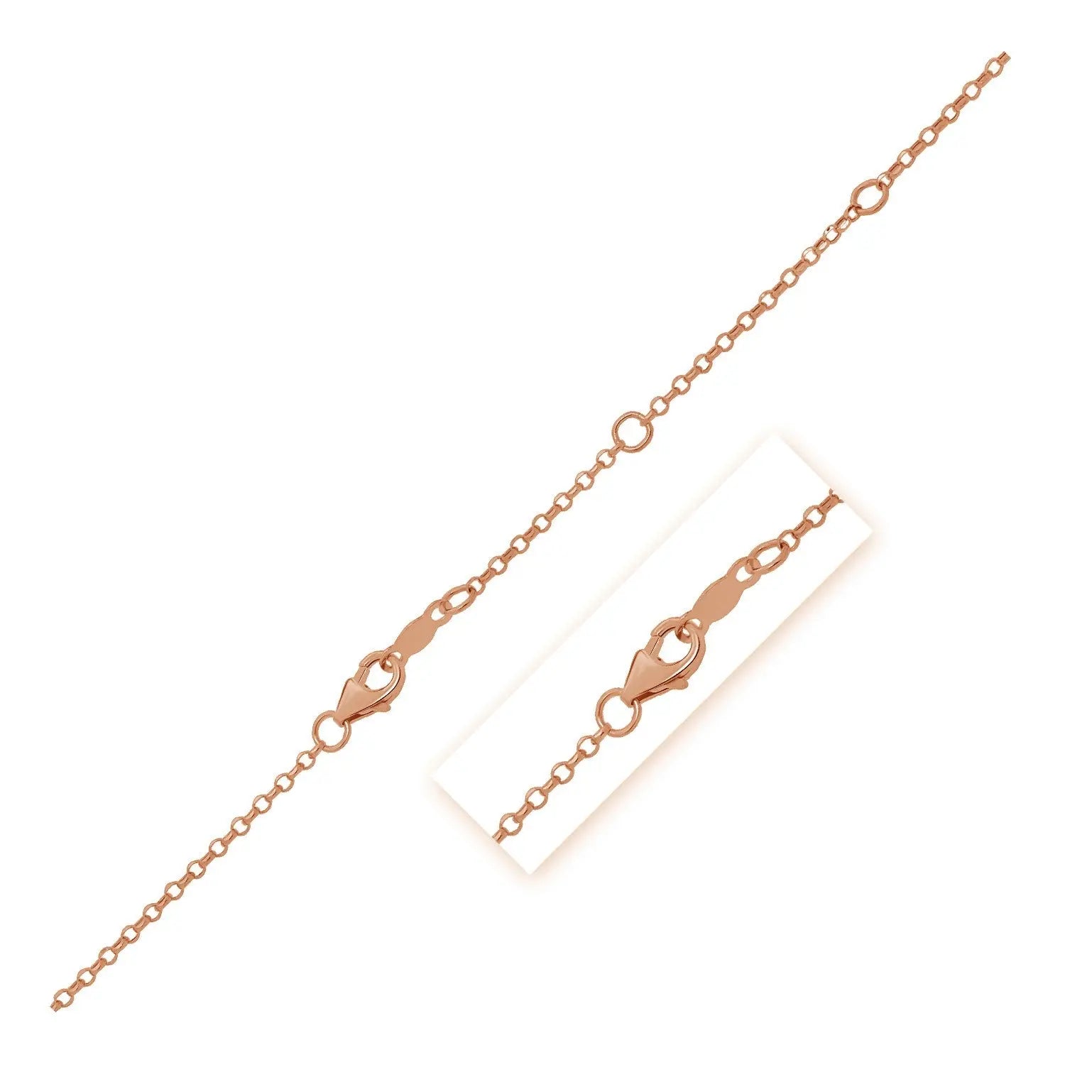 Double Extendable Cable Chain in 14k Roee Gold (1.40 mm) RCJ