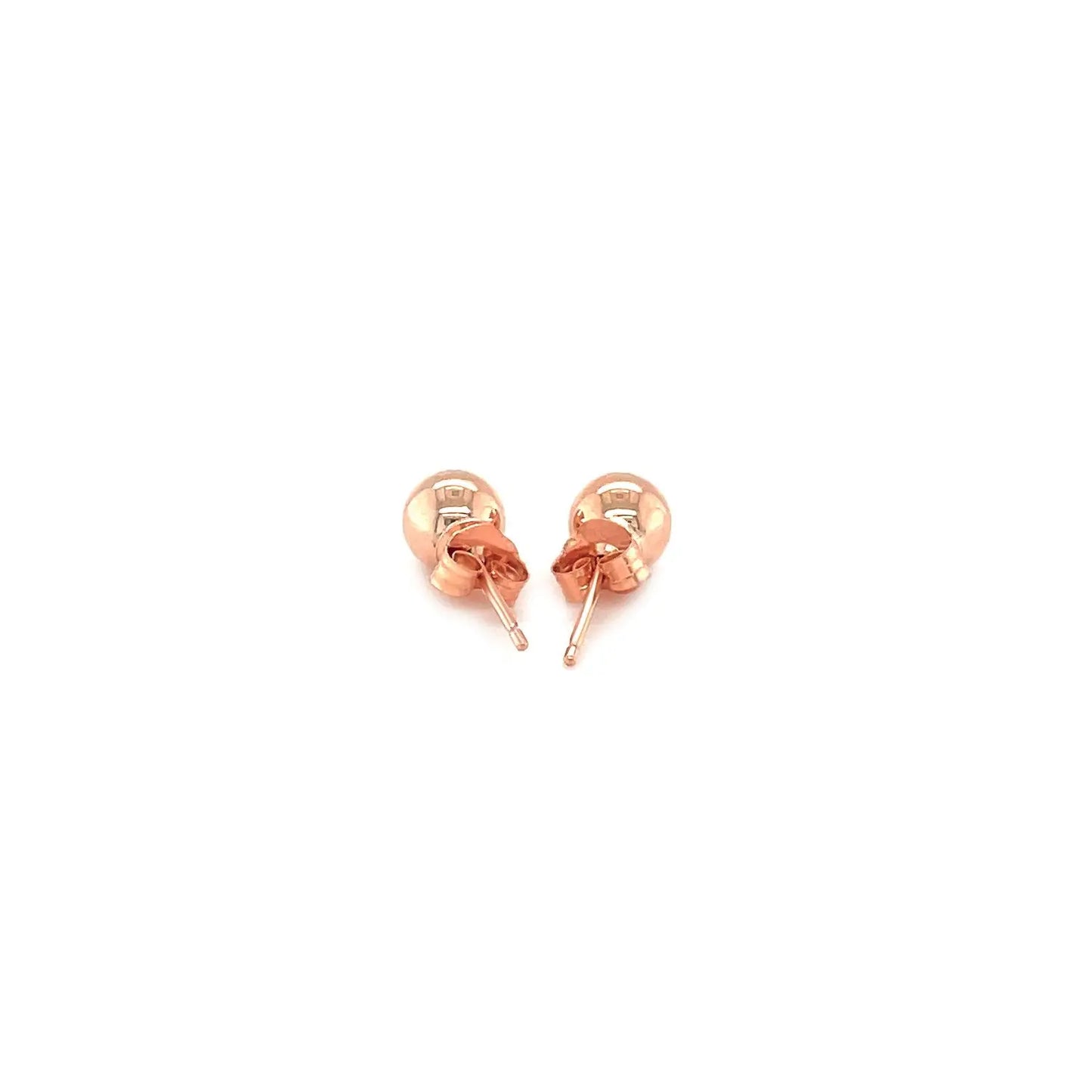 14k Rose Gold Round Stud Earrings (5mm)Monde Trend