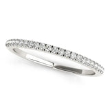 14k White Gold Diamond Pave Set Wedding Band (1/8 cttw)Monde Trend