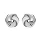 Textured and Polished Love Knot Earrings in Sterling Silver(13mm) RCJ