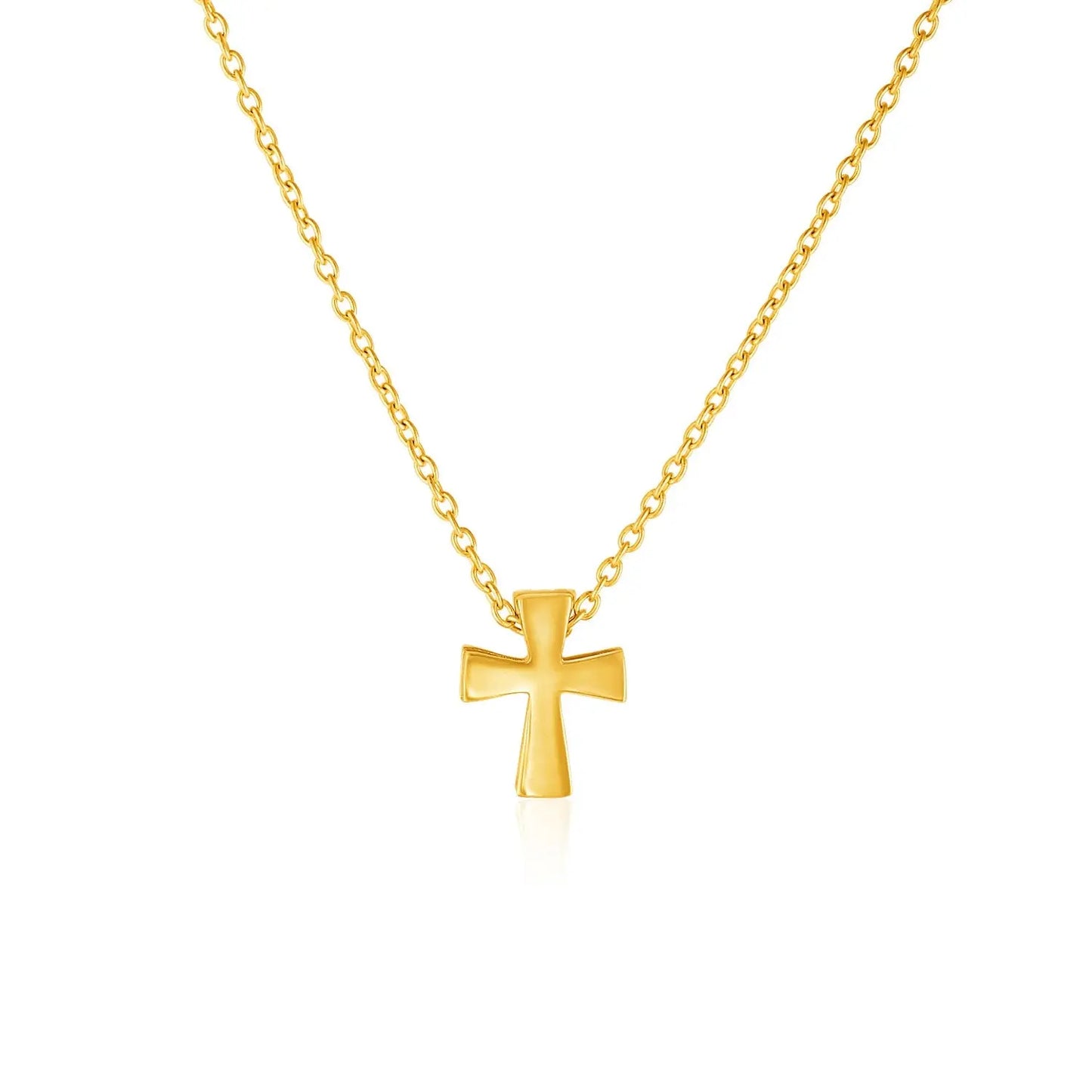 14k Yellow Gold with Cross Pendant RCJ