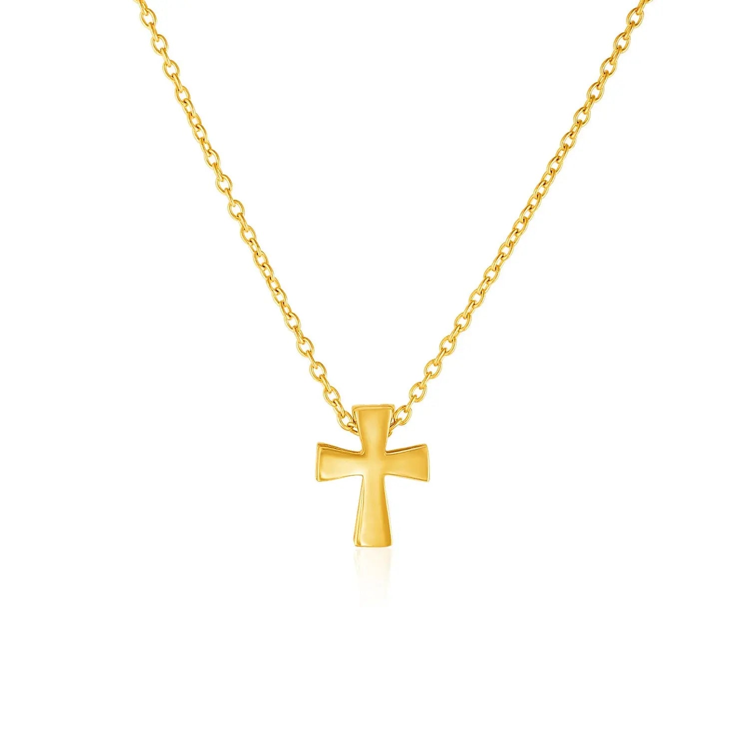 14k Yellow Gold with Cross Pendant RCJ