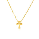 14k Yellow Gold with Cross Pendant RCJ