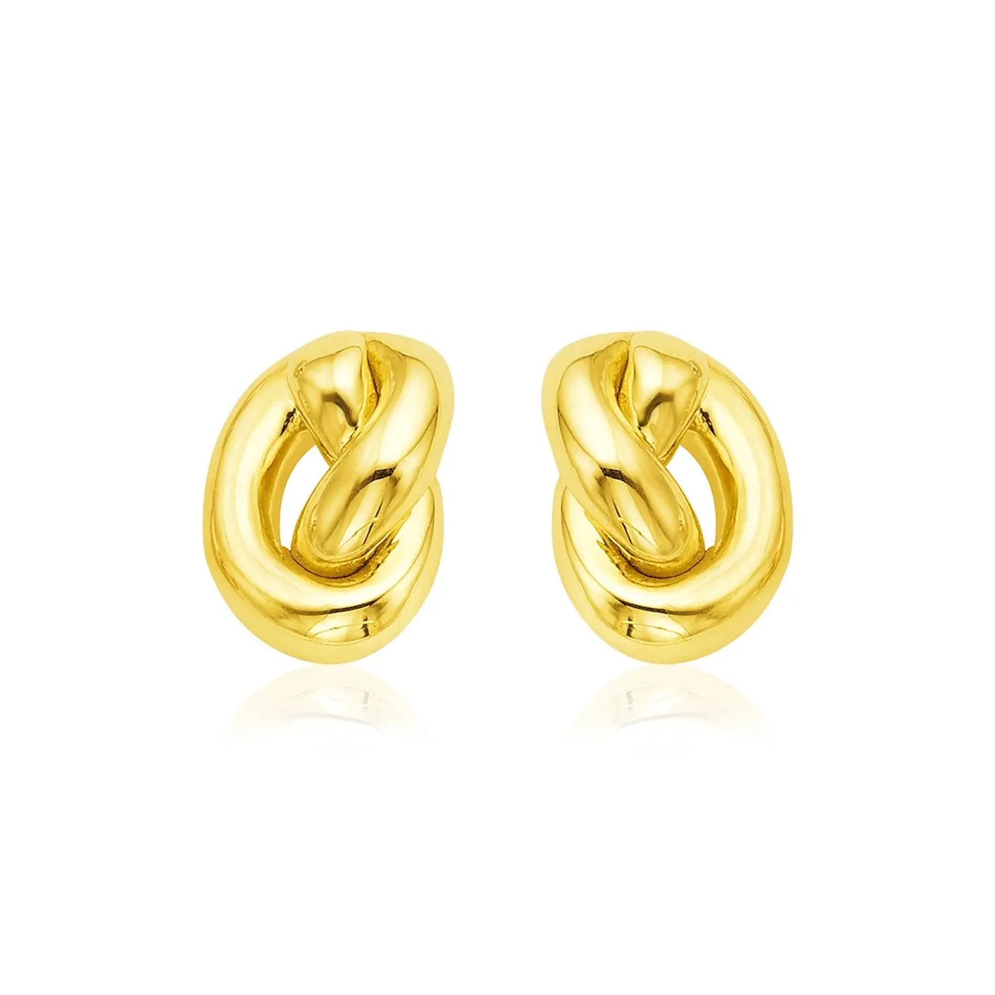 14k Yellow Gold Polished Knot Earrings RCJ