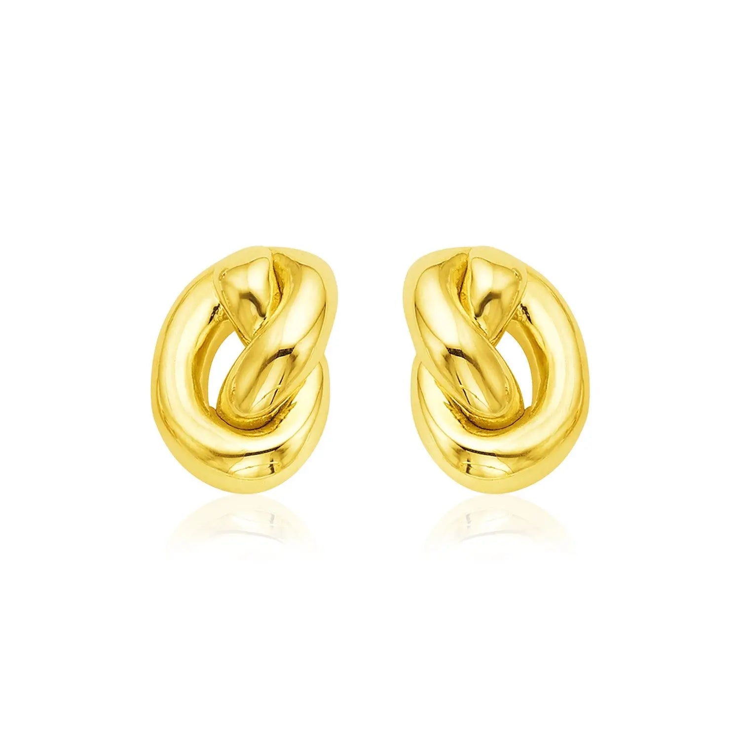 14k Yellow Gold Polished Knot Earrings RCJ