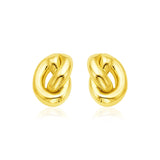 14k Yellow Gold Polished Knot Earrings RCJ