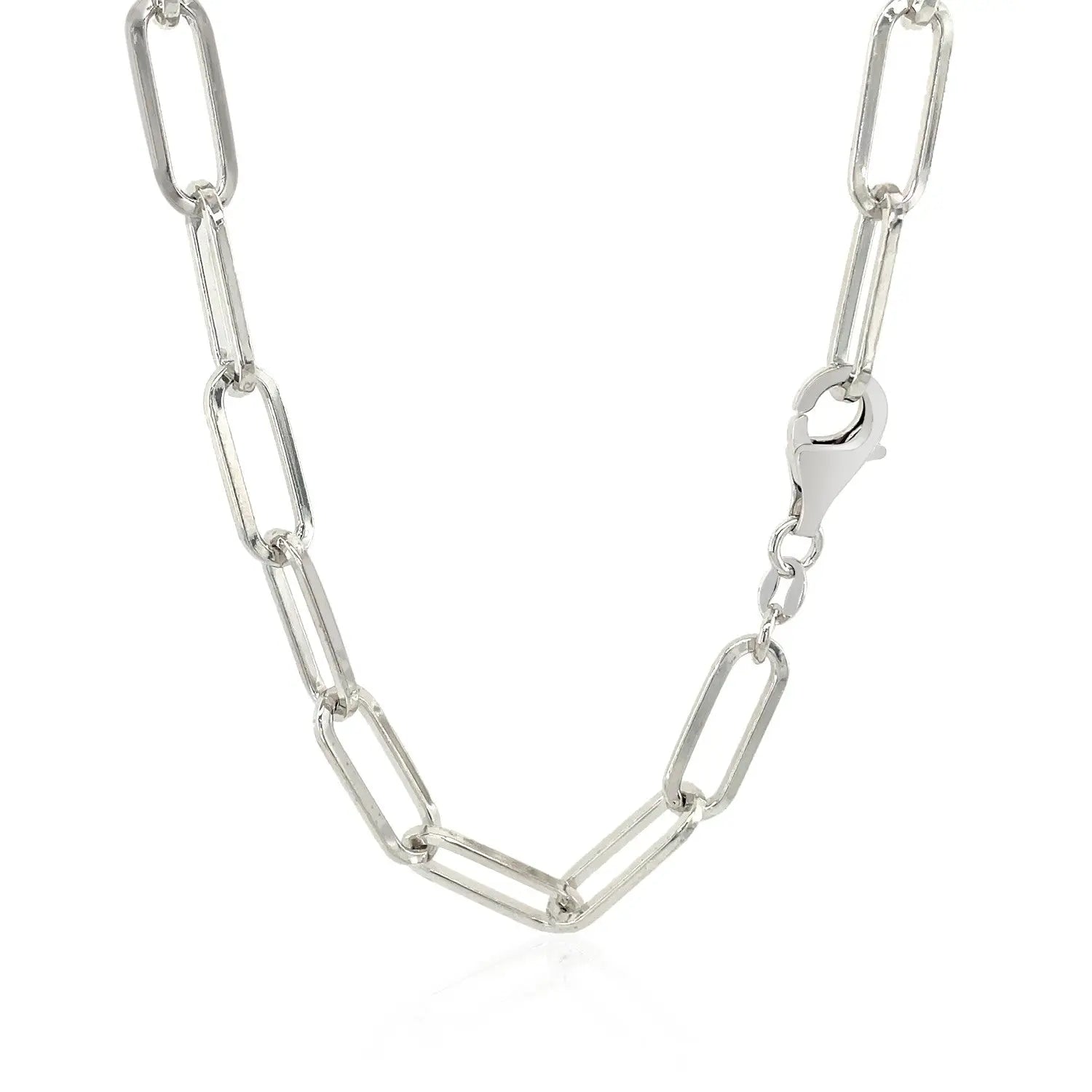 Sterling Silver Paperclip Chain Necklace RCJ