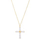 14k Yellow Gold Pearl Cross Pendant RCJ