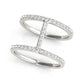 14k White Gold Dual Band Bridge Style Diamond Ring (3/8 cttw)Monde Trend