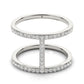 14k White Gold Dual Band Bridge Style Diamond Ring (3/8 cttw)Monde Trend