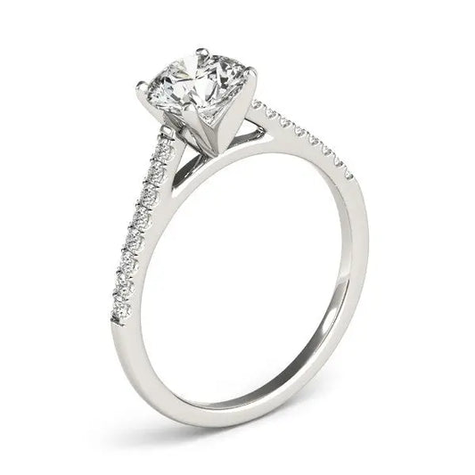 14k White Gold Pronged Round Diamond Engagement Ring (1 5/8 cttw) RCJ