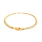 14k Two Tone Gold Pave Curb Bracelet (3.60 mm)Monde Trend