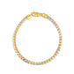 Round Pave Franco Chain Bracelet in 14k Yellow Gold  (4.00 mm) RCJ