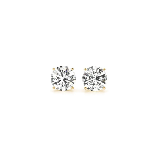 1 1/2 cttw Certified IGI Lab Grown Round Diamond Stud Earrings 14k Yellow Gold (G/VS2)Monde Trend