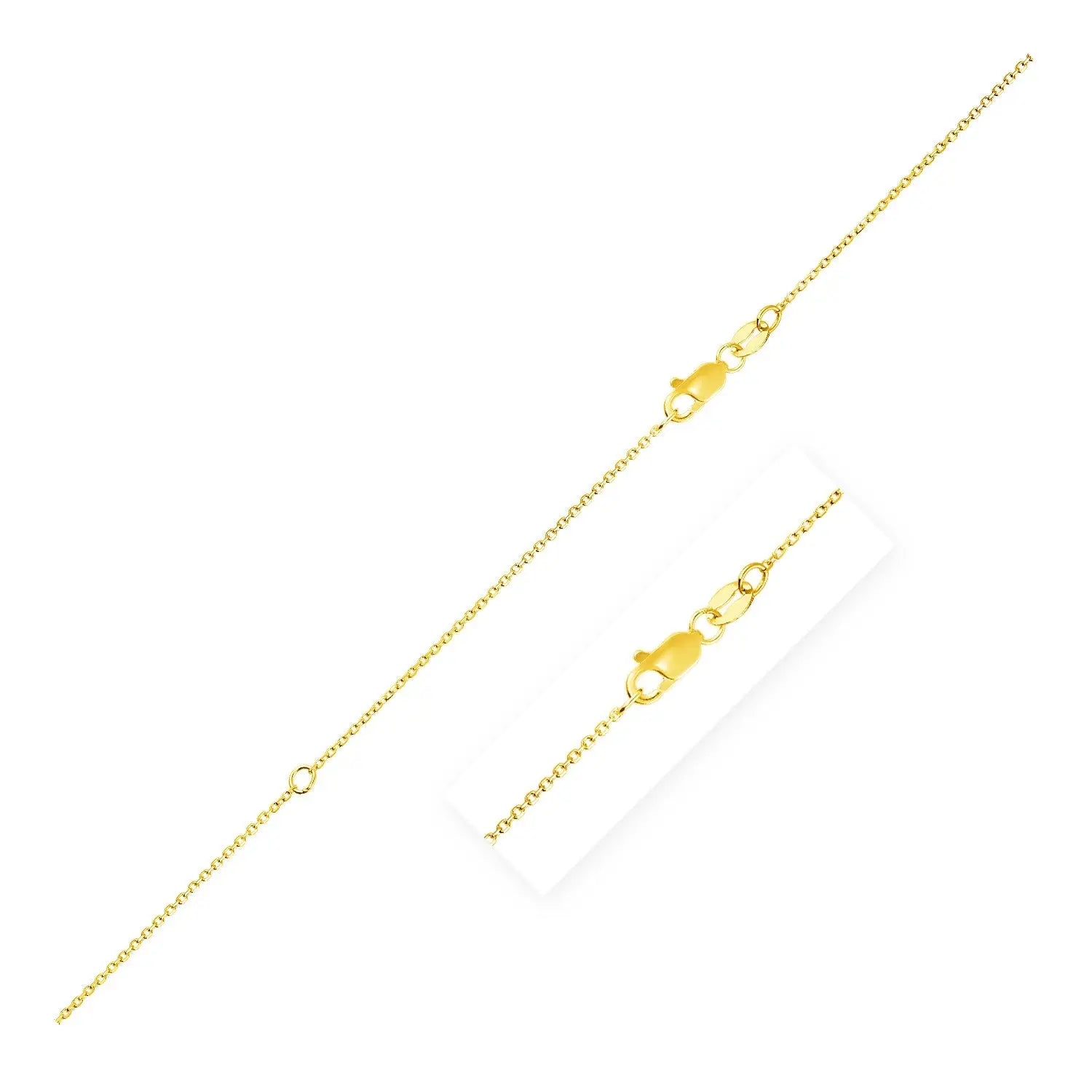 Extendable Cable Chain in 14k Yellow Gold (0.87 mm) RCJ