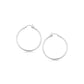 Sterling Silver Rhodium Plated Thin and Polished Hoop Style Earrings (2x35mm) RCJ