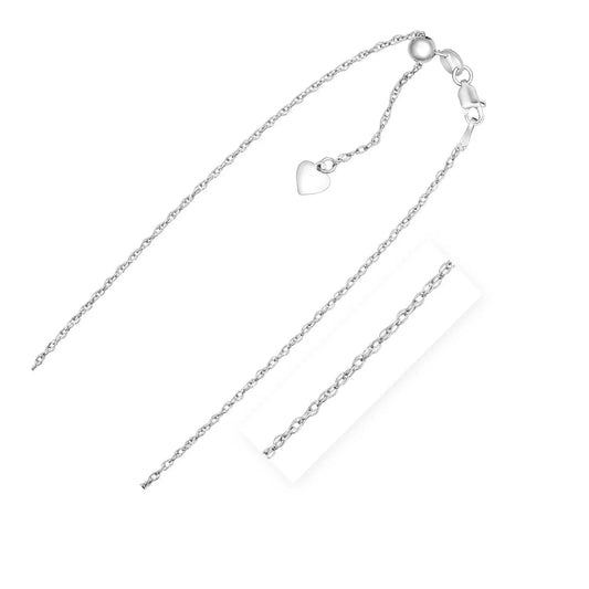 Sterling Silver 1.5mm Adjustable Rope Chain (1.50 mm) RCJ