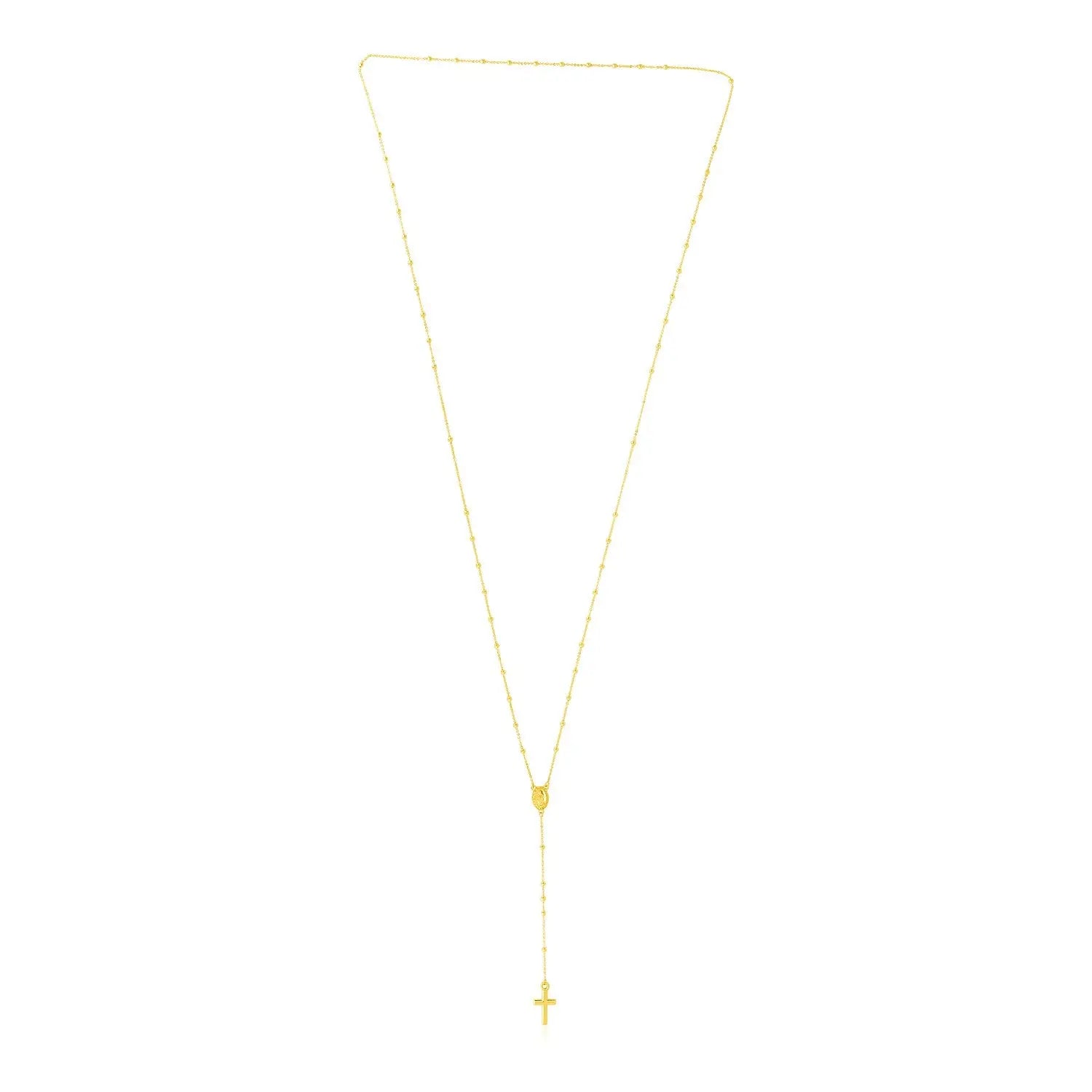 14k Yellow Gold Rosary Necklace RCJ