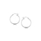 Sterling Silver Polished Thin Hoop Earrings with Rhodium Plating (2x20mm) RCJ