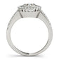 14k White Gold Pave Style Diamond Engagement Ring (1 3/8 cttw)Monde Trend