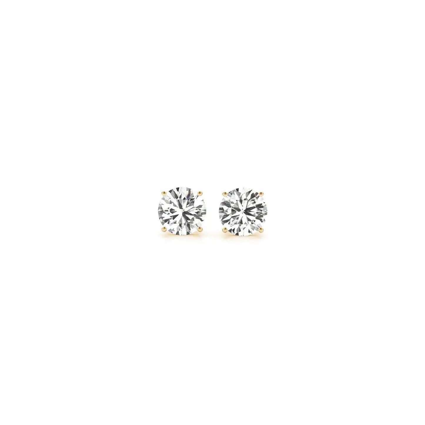 1/2 cttw Lab Grown Round Diamond Stud Earrings 14k Yellow Gold (G/VS2)Monde Trend