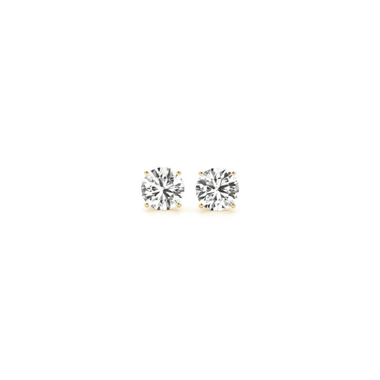 1/2 cttw Lab Grown Round Diamond Stud Earrings 14k Yellow Gold (G/VS2)Monde Trend