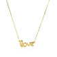 14k Yellow Gold Script LOVE Necklace RCJ