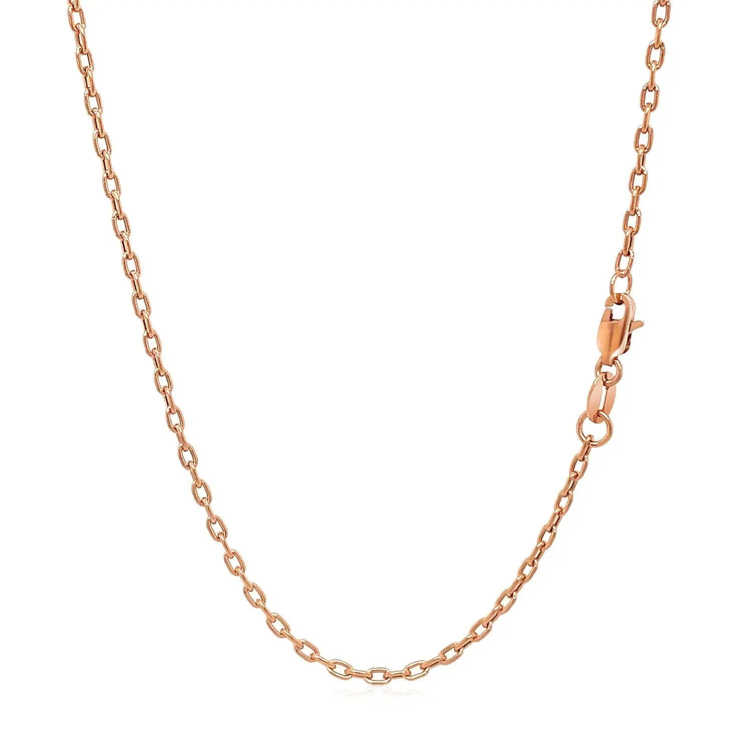 Double Extendable Cable Chain in 14k Rose Gold (1.80 mm) RCJ