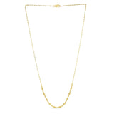 14k Yellow Gold Bead Paperclip Necklace RCJ