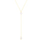 14k Yellow Gold Lariat Necklace with Pearls RCJ