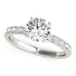 14k White Gold Single Row Shank Round Diamond Engagement Ring (1 1/3 cttw) RCJ